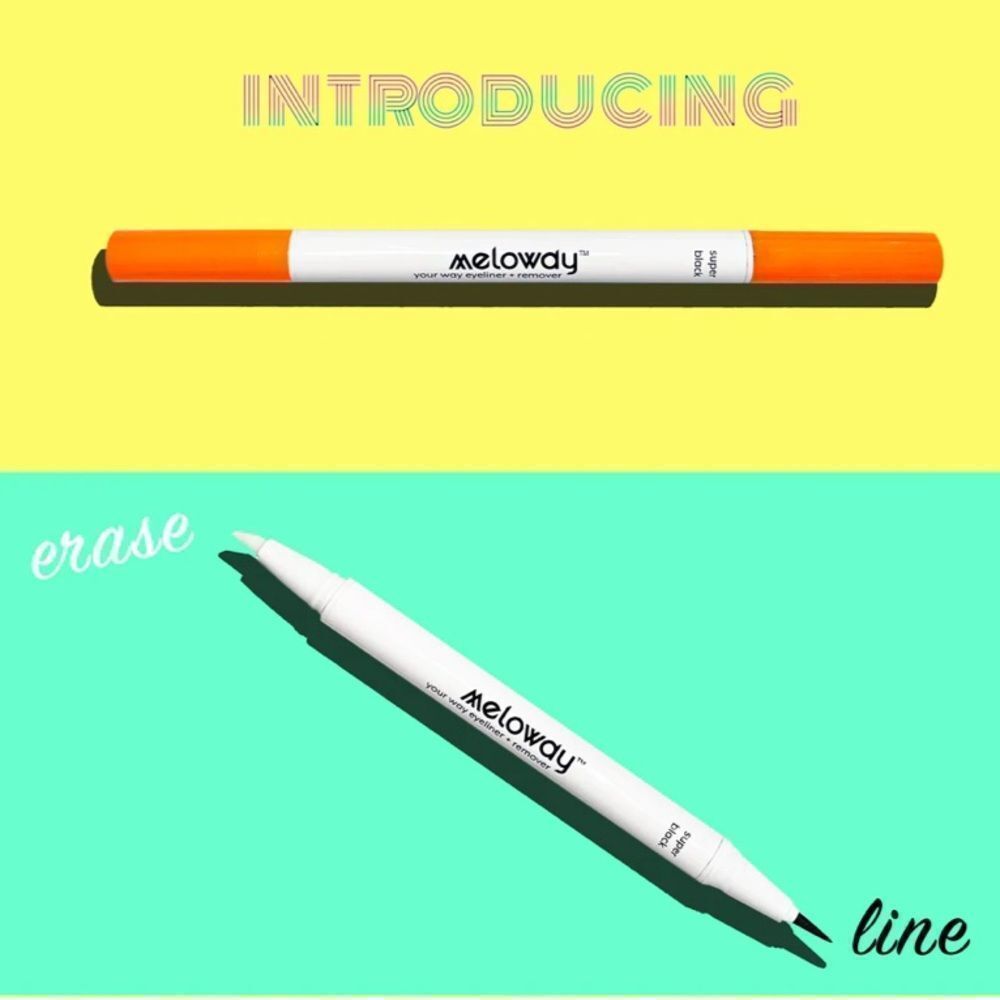 NIB Meloway Makeup Your Way Eyeliner + Eraser - Super Black